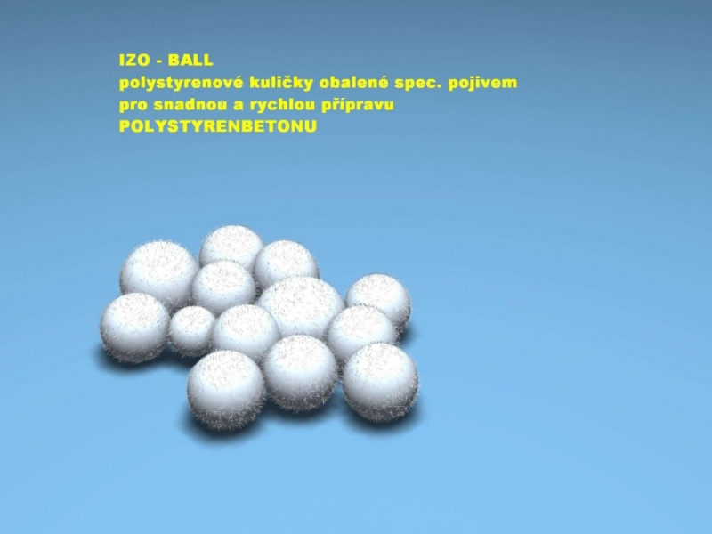 IZO-BALL příměs do lehčeného a tepelně izolačního betonu