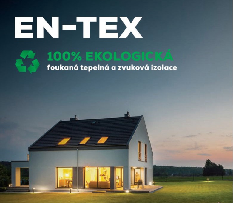 EN-TEX -100% EKOLOGICKÁ foukaná tepelná a akustická izolace z bavlněných vláken