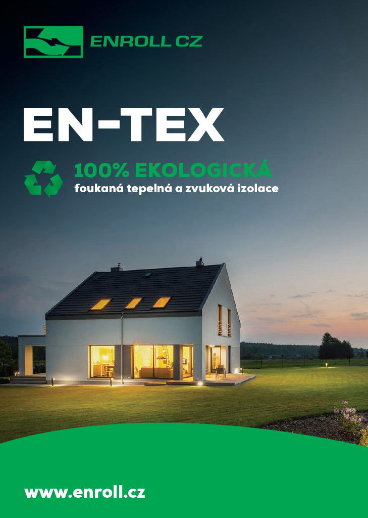 EN-TEX -100% EKOLOGICKÁ foukaná tepelná a akustická izolace z bavlněných vláken